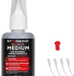 Premium Grade Cyanoacrylate (CA) Super Glue, Black Medium Crack Filler 150 CPS Viscosity Adhesive for Woodworking, Woodturning, Carpentry, 1Oz (28G)