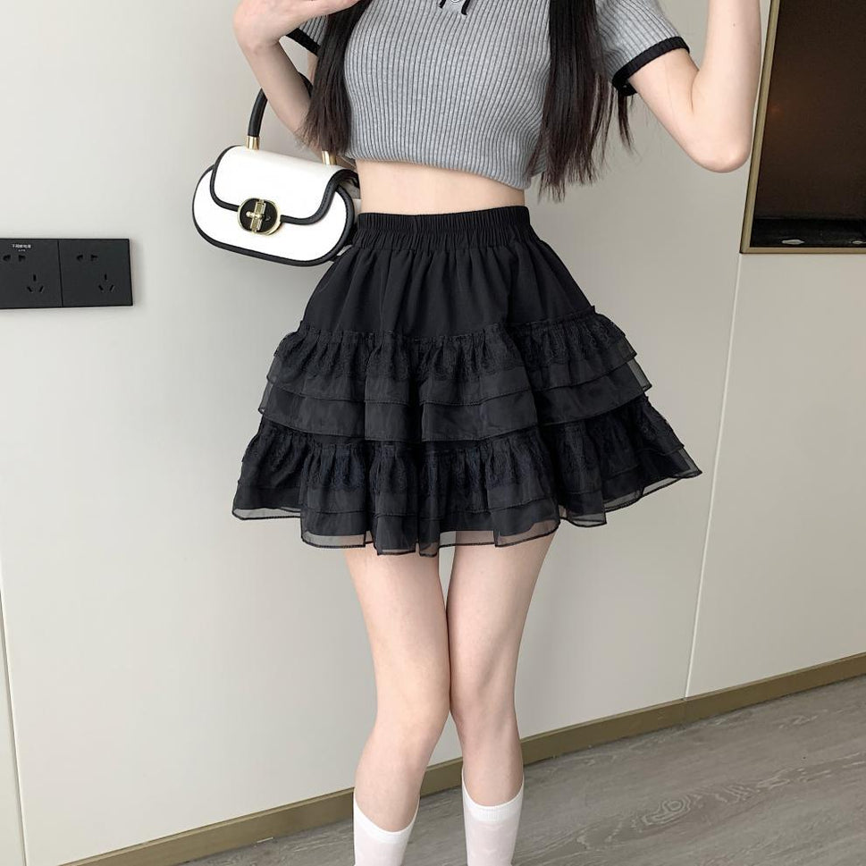 Women's High Waist Slimming Lace New Style Pure Skirt