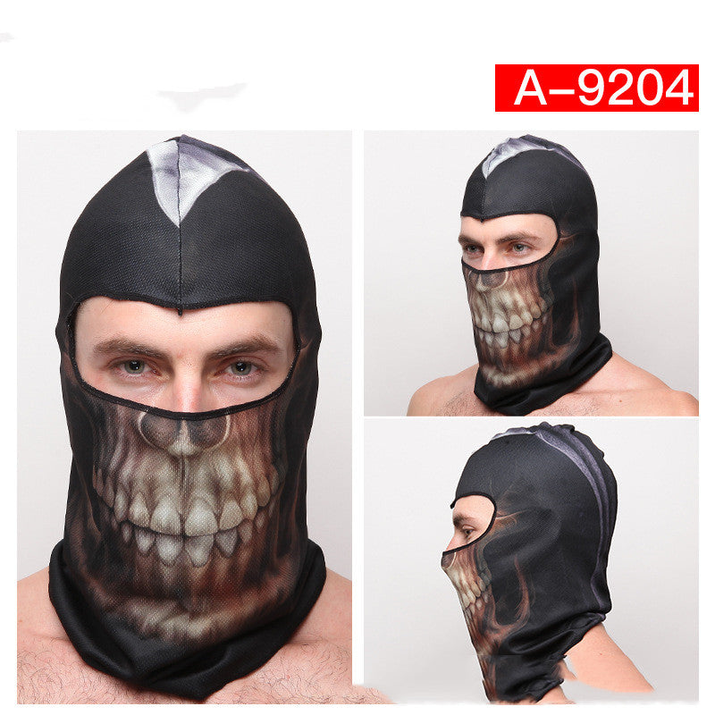 Riding Skating Dust Hood Halloween Skull Mask