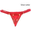 Women's Lace Transparent Rhinestone Letter Shorts