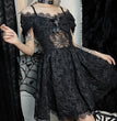 Dark Halloween Gothic Short Dress