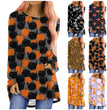 Halloween Theme Printed Long-sleeved T-shirt Women