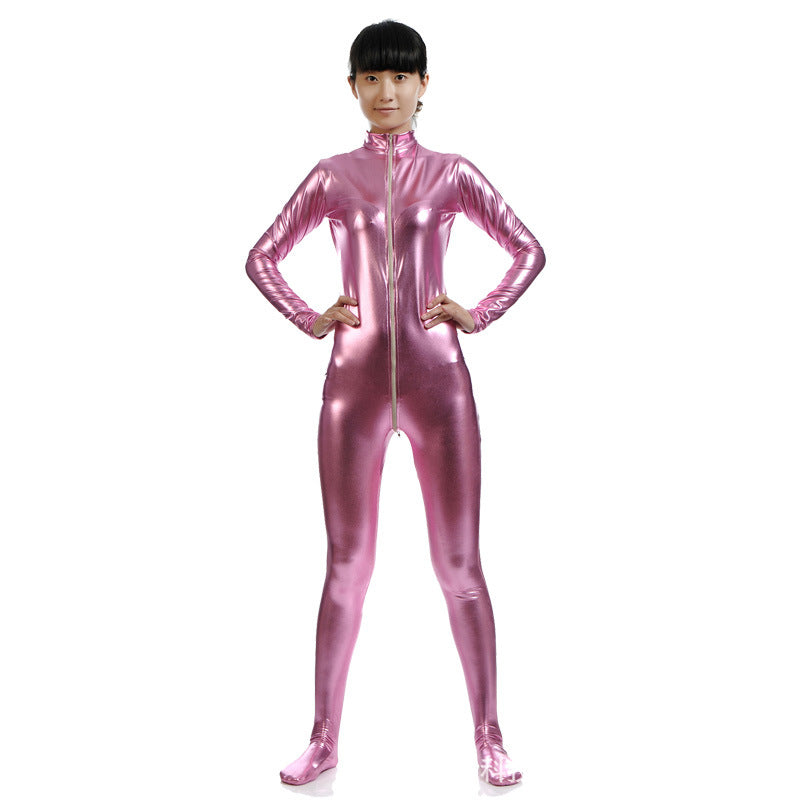 Front Zipper Headless Turtleneck Stage Costumes