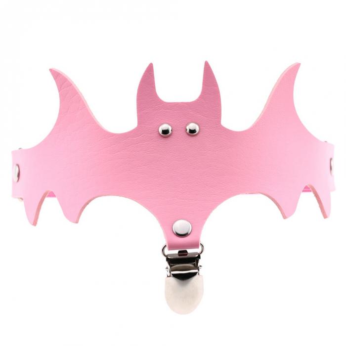Personality exaggerated Halloween Christmas legs bat wings leather garter socks clip leg ring