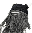 Halloween handmade hat with wig and horns