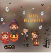 Halloween color static stickers