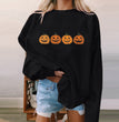 Halloween Women's Long Sleeve Casual Print Padded Sweatshirt