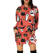 Women's Halloween Loose Long Sleeve Sweatshirt Dress