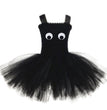 Girls Dress Net Yarn Tutu Skirt Halloween Spider Suit