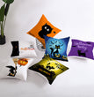 Halloween new pumpkin black cat pillowcase