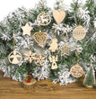 Christmas decorations wooden hollow pendant box