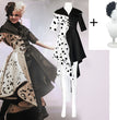 Halloween Costume Cosplay Evil Queen Black White Dress Jacket