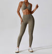 Printed Nude Feel Yoga Suit Floral Quick-drying Running Sports Workout Clothes