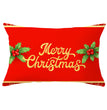 Christmas peach leather pillowcase