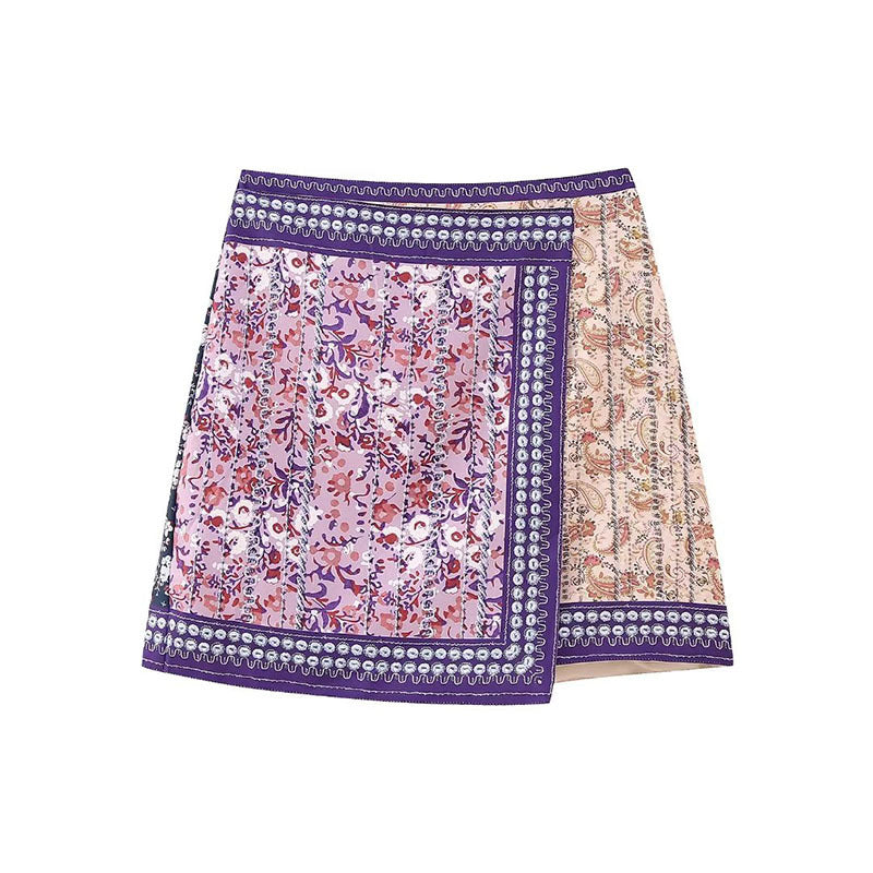 Women's High Waist Skirt With Lens Inlay