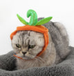 Halloween Pet Cats Costume Props Creative Pumpkin Shape Green Leaf Decoration Cosplay Clothing Holiday Garment Supplies