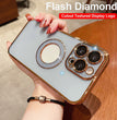 Electroplating Soft Diamond Ring Phone Case Drill Leakage Standard Mobile Phone Case Lens Film