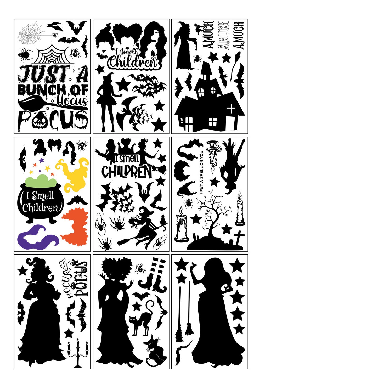 Home Fashion Simple Halloween Static Window Sticker