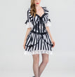 Halloween Ghost Bride Black Dress Costume