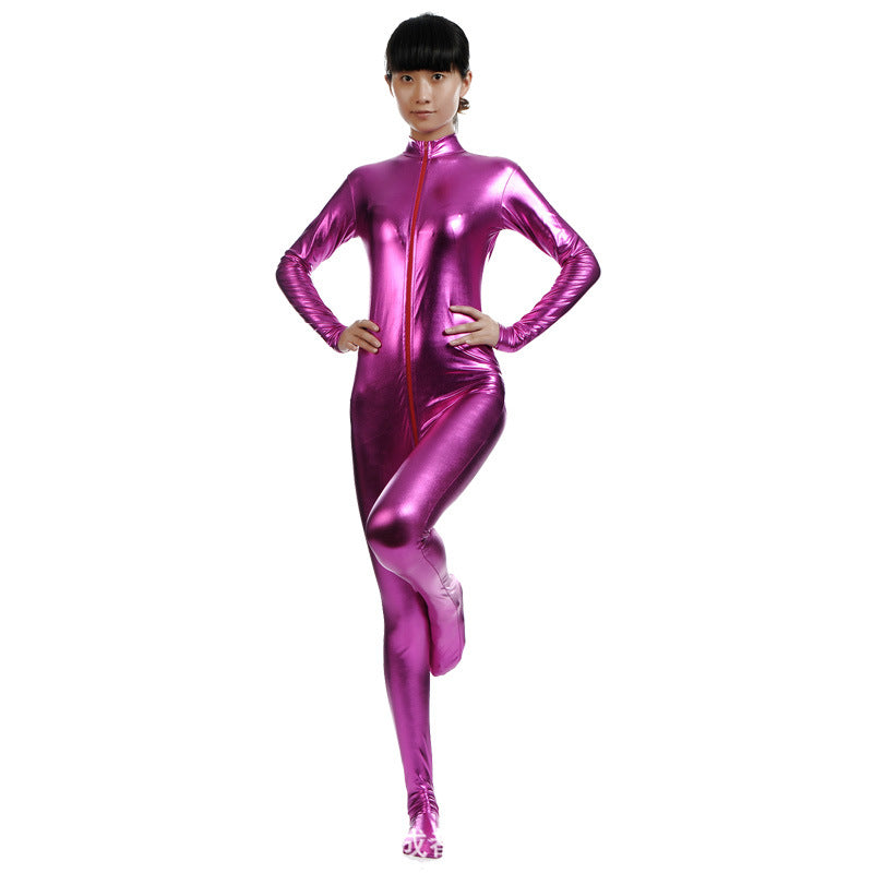 Front Zipper Headless Turtleneck Stage Costumes