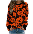 Halloween Ladies Print Long-sleeved Sweater