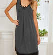 Contrast Color Stitching Sleeveless Vest Casual Homewear Nightdress For Women