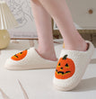 Halloween Pumpkin Cartoon Slippers Warm Winter Slippers Men And Women Couples Indoor House Shoes