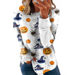 Halloween Sweatshirt Long Sleeve Round Neck Top