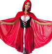 Halloween New Skull Print Witch Long Vampire Costume, Queen Dress Costume