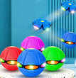 Magic Flying Meta Ball Shape Shifting Bouncy Toy for Kids Outdoor Family Fun with Kinetic Lighting and Strong Elasticity in Green Pink Blue Red