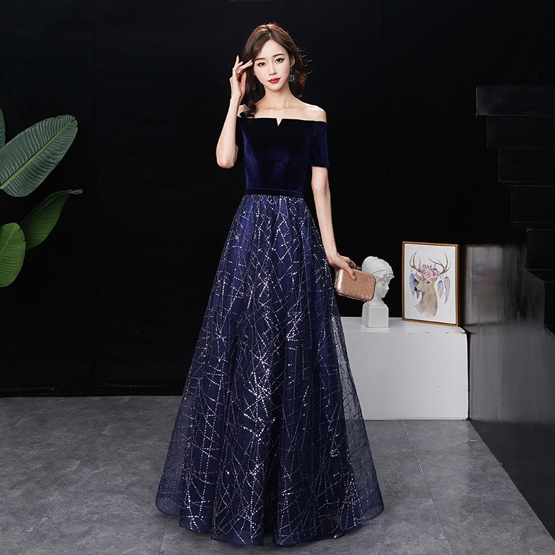 New One-Shoulder Slim Fit Temperament Long Costumes