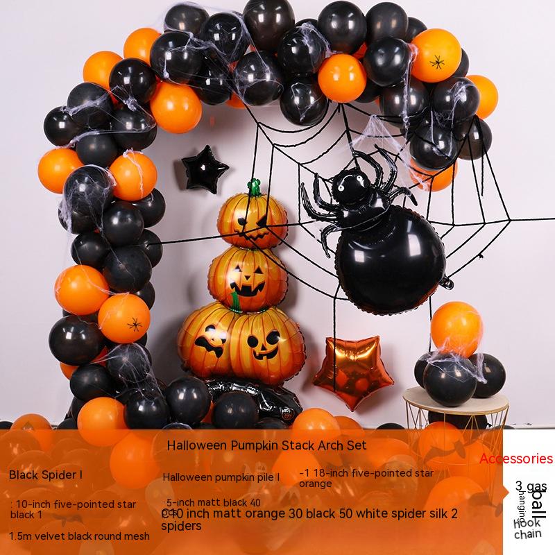 Halloween Balloon Chain Set Spider Skull