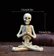 Halloween Horror Desktop Decoration Resin Ornaments Feature Modeling Yoga Skull Skeleton