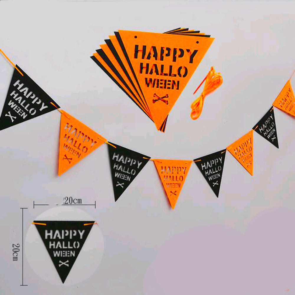 Halloween Double-layer Felt Cloth Holiday Party Shopping Mall Store Window Ornaments