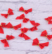 6cm Red Simple Small Flocking Christmas Bow