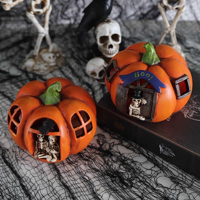 Pumpkin Skull LED Lights Halloween Pumpkin Ghost Skeletons Table Light