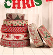 Christmas Printed Polka Dot Linen Webbing Decoration