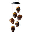 Halloween Skull Wind Chimes Solar Powered LED Light For Garden Decoration Outdoor Elegant Wind Chimes Decor Garden Ornaments