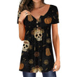 Halloween Spider Web Women's Loose Print Slim Top