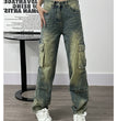 Deconstructed Design Washed Jeans For Women