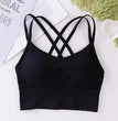 Sexy Women Tops Back Cross Strap Tank Top Push up Running Sports Bra Breathable Soft Fitness Beauty Solid Color Yoga Bra