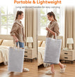 Laundry Hamper Large Collapsible Laundry Basket, Freestanding Waterproof Clothes Hamper Storage with Easy Carry Handles for Clothes in Bedroom Bathroom College Dorm for Adults, Gray, 80L