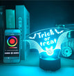 Halloween Bat 3d Night Light Smart Alarm Clock Bluetooth Speaker