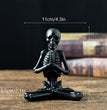 Halloween Horror Desktop Decoration Resin Ornaments Feature Modeling Yoga Skull Skeleton