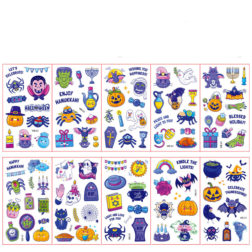 Halloween Children Cartoon Tattoo Sticker