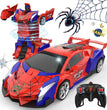 [Xmasgifts]Transform Easter RC Cars for Boys 3-15,2.4Ghz Remote Control 1:18 Scale Robot Deformation 360° Rotation Rechargeable Batteries Included High-Quality ABS Plastic Gift Set,Blackfriday,Christmas