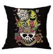 Linen Skull Halloween Pillow Cover