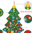Children's DIY felt Christmas tree with lights