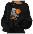 Autumn And Winter New Fashion O-neck Long-sleeved Loose Halloween Print Casual Sweater