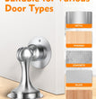 Door Stoppers Magnetic Door Catch, Stainless Steel Magnetic Door Stop 2 Pack, Double-Sided Adhesive Tape, No Drilling, Screws for Stronger Mount, Holder Your Door Open for Wide Doors